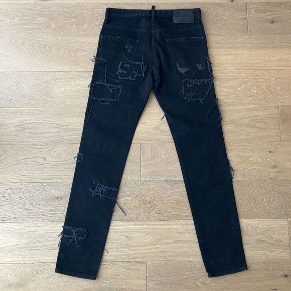 Dsquared2 Cool Guy Jean Mens 48 Black Distressed W31 L33 Italy Great Condition - Picture 3 of 14